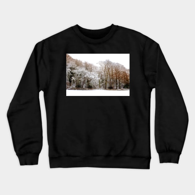 Woodland in Snow Crewneck Sweatshirt by heidiannemorris